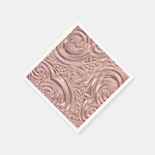 Roze goud roze elegante victoriaanse servet (Hoek)