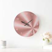 Roze Goud Roze Folie Metallic Uitstraling Meisjesa Grote Klok (Huis)
