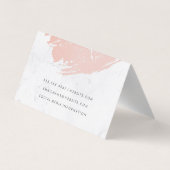 Roze Goud Roze Geborsteld | Marmer | Klassiek Mono Visitekaartje (Achterkant)