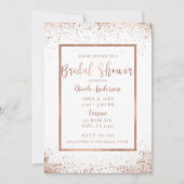 Roze Goud Roze Glam Moderne Chic Bruiloft Feest Kaart (Voorkant)