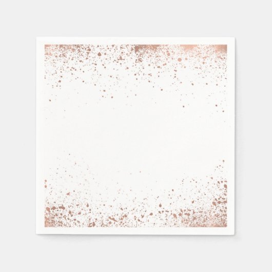 Roze Goud Roze Glam Moderne Chic Bruiloft Servet (Voorkant)