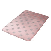 Roze Goud Roze Glans Glam Stippen Modern Chic Badmat (Gekanteld)