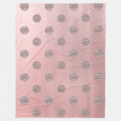 Roze Goud Roze Glans Glam Stippen Modern Chic Fleece Deken (Voorkant)