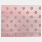 Roze Goud Roze Glans Glam Stippen Modern Chic Fleece Deken (Voorkant (Horizontaal))