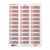 Roze Goud Roze Glans Glam Stippen Moderne Chic Etiket (Full Sheet)