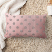 Roze Goud Roze Glans Glam Stippen Moderne Chic Kussen (Deken)