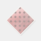 Roze Goud Roze Glans Glam Stippen Moderne Chic Servetten (Hoek)