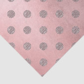 Roze Goud Roze Glans Glam Stippen Moderne Chic Tissuepapier (Detail)