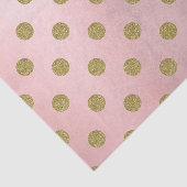 Roze Goud Roze Glans Glam Stippen Moderne Chic Tissuepapier (Detail)