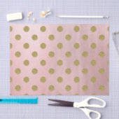 Roze Goud Roze Glans Glam Stippen Moderne Chic Tissuepapier (Craft)