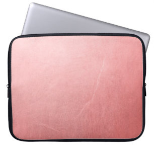 Roze Goud Roze Glans Minimalistische Chic Glamour Laptop Sleeve