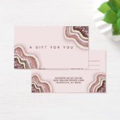 Roze Goud Roze Glitter Agate Geode Cadeaubon Visitekaartje (Bureau)