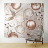 Roze Goud Roze & Glitter Ballonnen Feest Achtergro Wandkleed (In Situ (horizontaal))