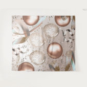 Roze Goud Roze & Glitter Ballonnen Feest Achtergro Wandkleed (Voorkant (horizontaal))