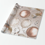 Roze Goud Roze & Glitter Ballonnen Sweet 16 Feest Cadeaupapier<br><div class="desc">aangepast inpakpapier</div>