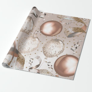 Roze Goud Roze & Glitter Ballonnen Sweet 16 Feest Cadeaupapier
