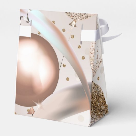 Roze Goud Roze Glitter Ballonnen Verjaardagsfeestj Bedankdoosjes (Achterkant)