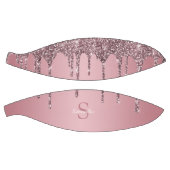 Roze Goud Roze Glitter Druppels Glans Monogram Naa Basketbal (Panelen)