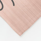 Roze Goud - Roze Glitter Metaal Monogram Naam Fleece Deken (Hoek)