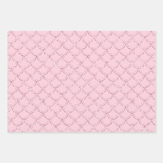 Roze Goud Roze Glitter Modieuze Inpakpapier Vel (Voorkant)