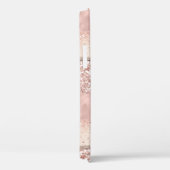 Roze Goud Roze Glitter Monogram Case-Mate iPhone Case (Achterkant / Rechts)