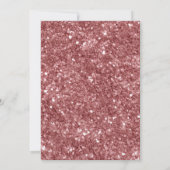 Roze Goud Roze Glitters Glam Bling 60e Verjaardag Kaart (Achterkant)