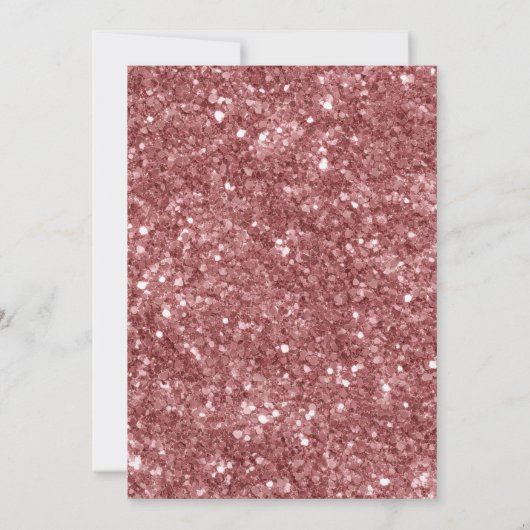 Roze Goud Roze Glitters Glam Bling 60e Verjaardag Kaart (Achterkant)