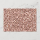 Roze Goud Roze Glitters Minimaal Streep Ontvangst Informatiekaartje (Achterkant)