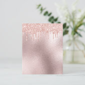 Roze goud roze glittersparelende papiervel (Staand voorkant)