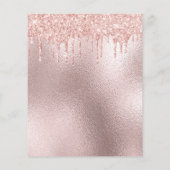 Roze goud roze glittersparelende papiervel (Achterkant)