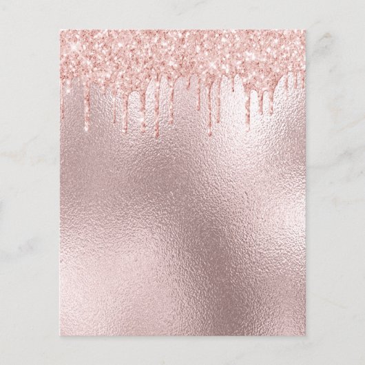 Roze goud roze glittersparelende papiervel (Voorkant)