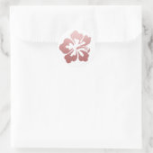 Roze Goud Roze Hibiscus Hawaiiaanse Bloem Ronde Sticker (Tas)