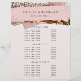 Roze Goud & Roze Label Prijzen & Diensten Flyer
