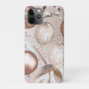 Roze Goud Roze Lint & Glitter Ballonnen Case-Mate iPhone Case