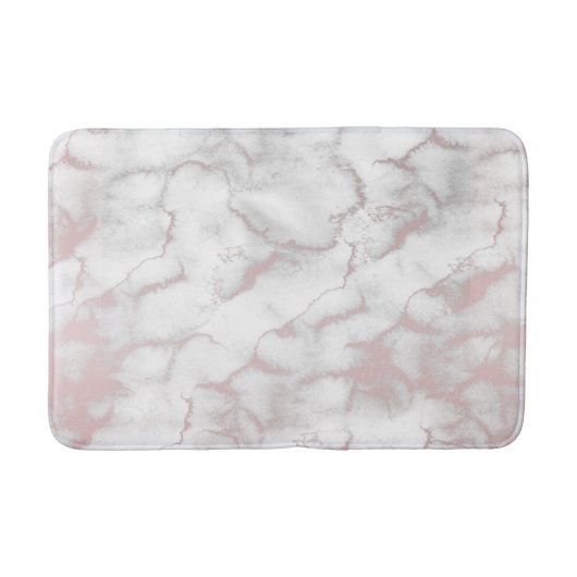 Roze Goud Roze Marmer Modern Chic Trendy Badmat (Voorkant)