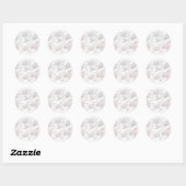Roze Goud Roze Marmer Modern Chique Trendy Feest Ronde Sticker (Vel)