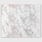 Roze Goud Roze Marmer Modern Chique Trendy Feestje Cadeaupapier (Vlak)