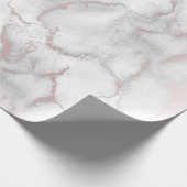 Roze Goud Roze Marmer Modern Chique Trendy Feestje Cadeaupapier (Hoek)