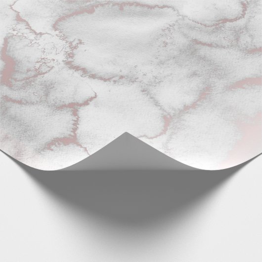Roze Goud Roze Marmer Modern Chique Trendy Feestje Cadeaupapier (Hoek)