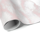 Roze Goud Roze Marmer Modern Chique Trendy Feestje Cadeaupapier (Rol Hoek)