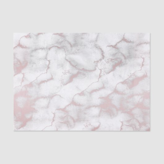 Roze Goud Roze Marmer Moderne Chique Trendy Feest Tissuepapier (Voorkant)