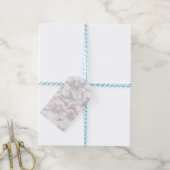 Roze Goud Roze Marmer Moderne Chique Trendy Feestj Cadeaulabel (Met Touw)