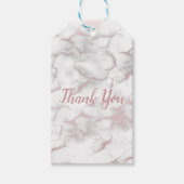 Roze Goud Roze Marmer Moderne Chique Trendy Feestj Cadeaulabel (Voorkant)