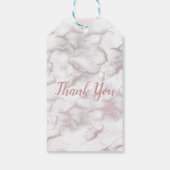 Roze Goud Roze Marmer Moderne Chique Trendy Feestj Cadeaulabel (Achterkant)