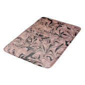 Roze Goud Roze Metallic Marmer Werveling Badmat (Gekanteld)