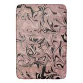 Roze Goud Roze Metallic Marmer Werveling Badmat (Voorkant Verticaal)