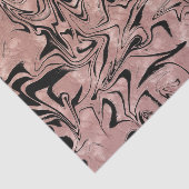 Roze Goud Roze Metallic Marmer Werveling Tissuepapier (Detail)