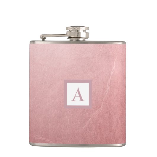 Roze Goud Roze Minimaal Chic Glamour Heupfles (Voorkant)
