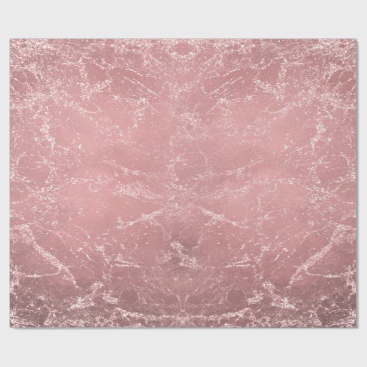 Roze Goud Roze Moderne Trendy Glamour Marmer Chic Cadeaupapier (Vlak)