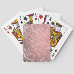 Roze Goud Roze Moderne Trendy Glamour Marmer Chic Pokerkaarten